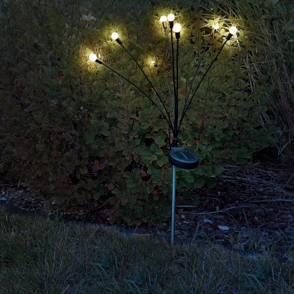 LED-aurinkovalaistus FIORINI 8xLED/1,2V 600 mAh IP44 musta
