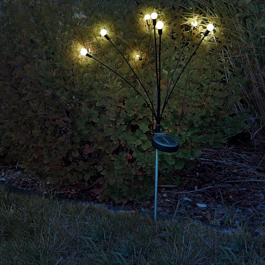 LED-aurinkovalaistus FIORINI 8xLED/1,2V 600mAh IP44 musta