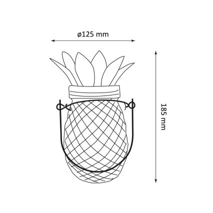 LED-aurinkovalaistus JAR LED/1,2V IP44 ananas