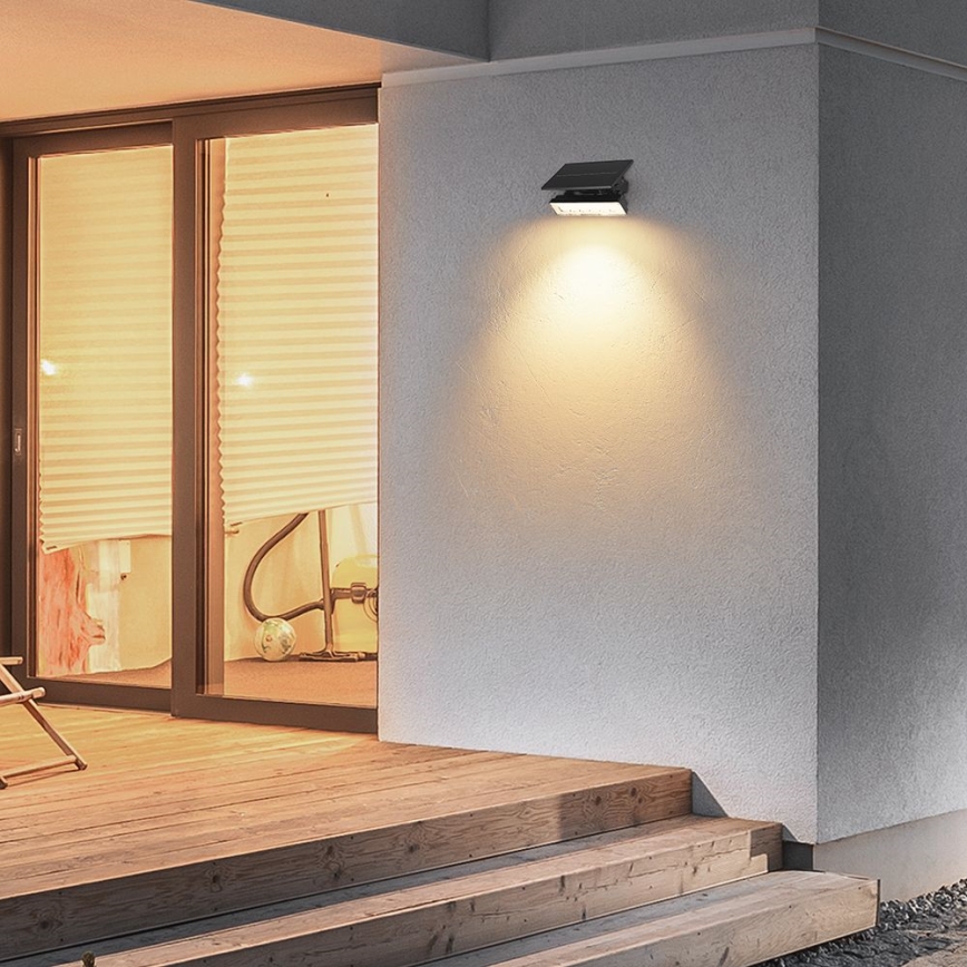 LED-aurinkovalaistus LED/0,9W/3,7V 3000K IP65 musta