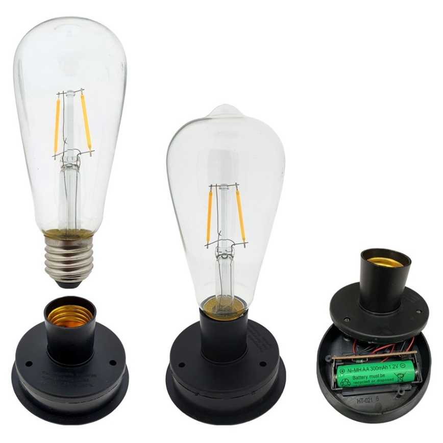 LED-aurinkovalaistus LORETA 1xE27/1,2V 600 mAh IP44