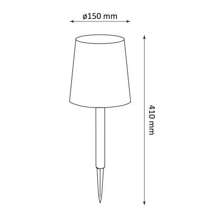 LED-aurinkovalaistus RUMBA LED/1,2V 200 mAh IP44