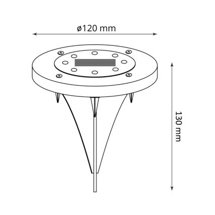 LED-aurinkovalaistus SOL LED/1,2V 300 mAh IP44