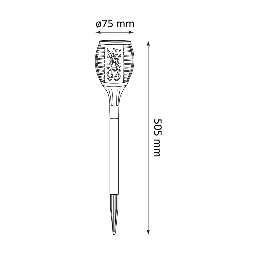 LED-aurinkovalo anturilla FUEGO LED/1,2V IP44