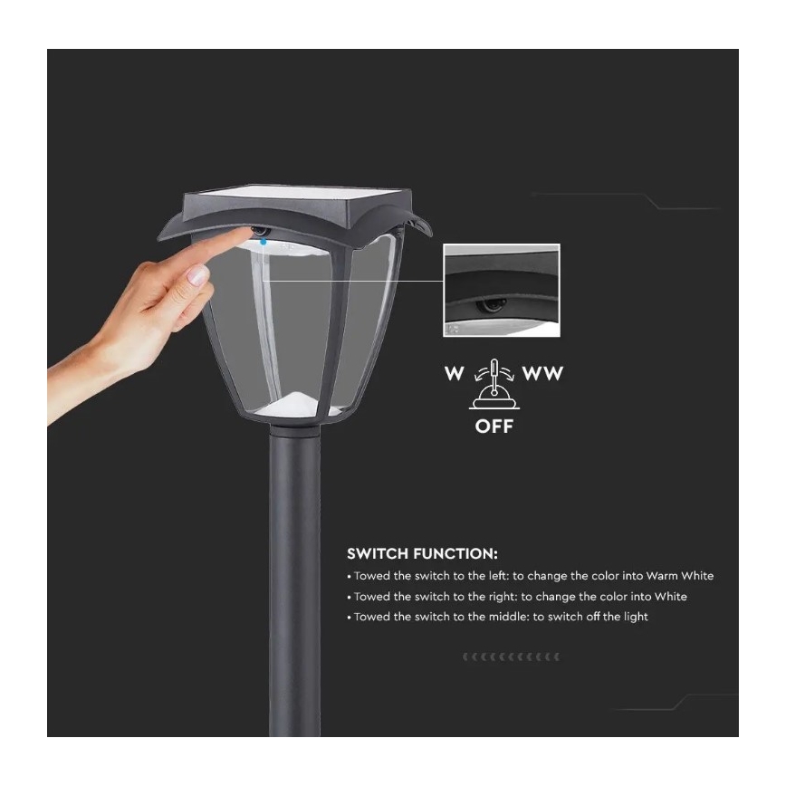 LED Aurinkovalo LED/2W/230V 93 cm 3000/6000K IP65