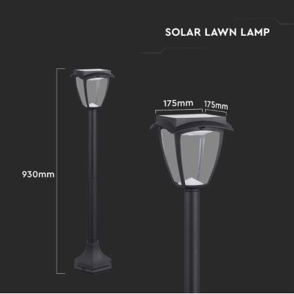 LED Aurinkovalo LED/2W/230V 93 cm 3000/6000K IP65