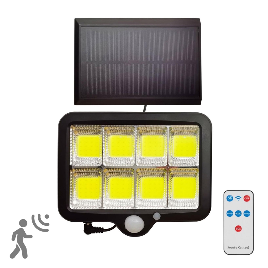 LED-aurinkovalonheitin anturilla INTEGRA LED/3W/3,7V 1200 mAh IP44 + kauko-ohjaus