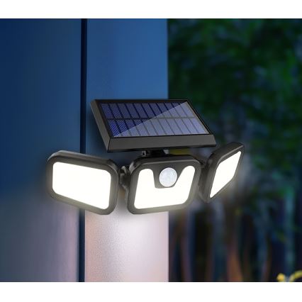 LED-aurinkovalonheitin anturilla LED/1,5W/3,7V 6000K IP44