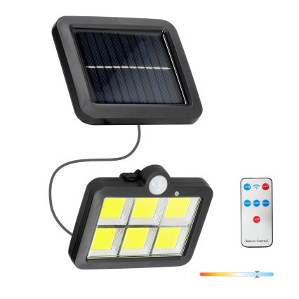 LED-aurinkovalonheitin anturilla LED/1,5W/3,7V 6000K IP44