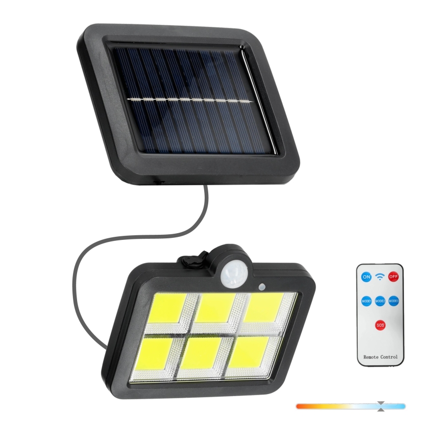 LED-aurinkovalonheitin anturilla LED/1,5W/3,7V 6000K IP44