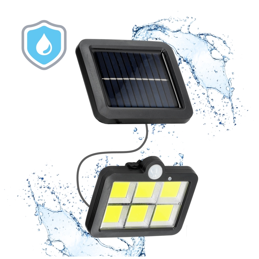 LED-aurinkovalonheitin anturilla LED/1,5W/3,7V 6000K IP44