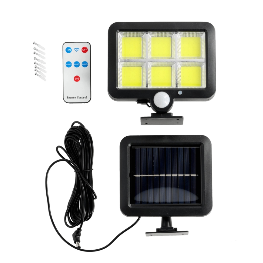 LED-aurinkovalonheitin anturilla LED/1,5W/3,7V 6000K IP44