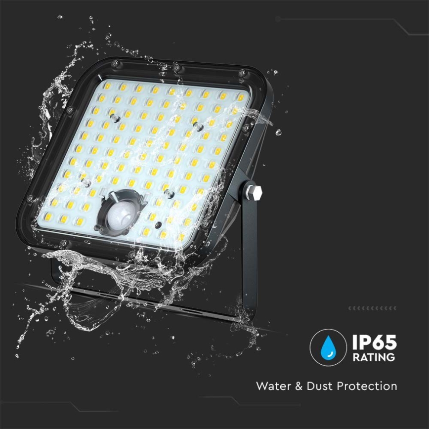 LED-aurinkovalonheitin anturilla LED/30W/6,4V 4000K + kauko-ohjaus