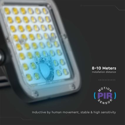 LED-aurinkovalonheitin anturilla LED/30W/6,4V 4000K + kauko-ohjaus