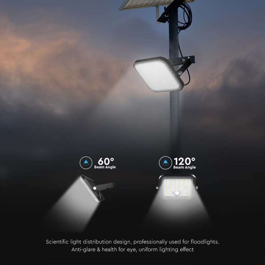 LED-aurinkovalonheitin anturilla LED/30W/6,4V 4000K + kauko-ohjaus