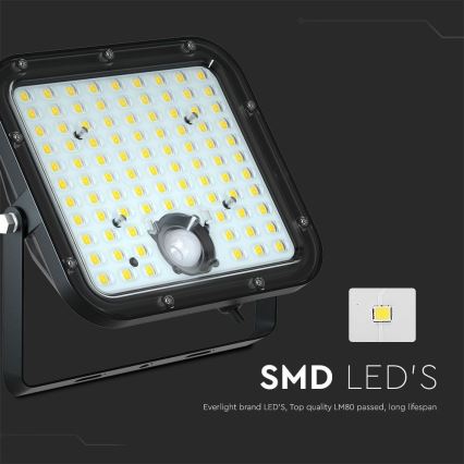 LED-aurinkovalonheitin anturilla LED/30W/6,4V 6400K + kauko-ohjaus