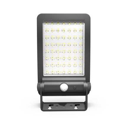 LED-aurinkovalonheitin anturilla LED/5W/3,7V 4000K IP54 musta