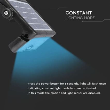 LED Aurinkovalonheitin anturilla LED/5W/3,7V IP65 4000K