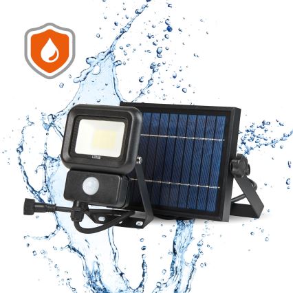 LED-aurinkovalonheitin anturilla ulkokäyttöön LED/10W/3,7V 6500K IP65