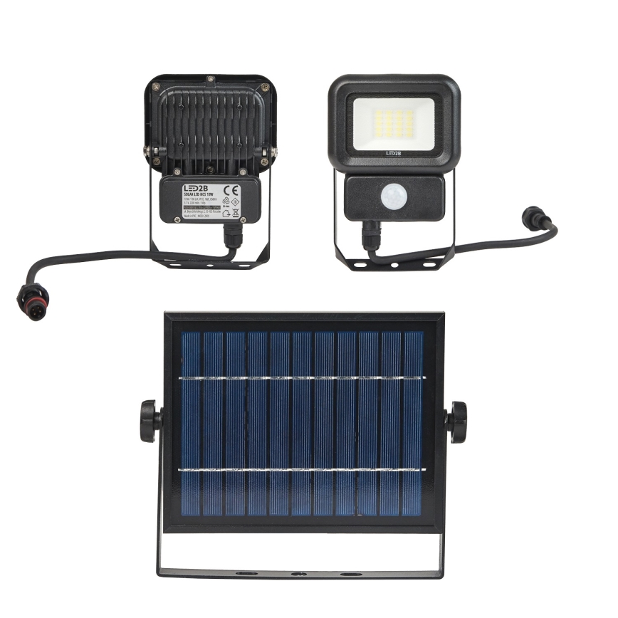 LED-aurinkovalonheitin anturilla ulkokäyttöön LED/10W/3,7V 6500K IP65