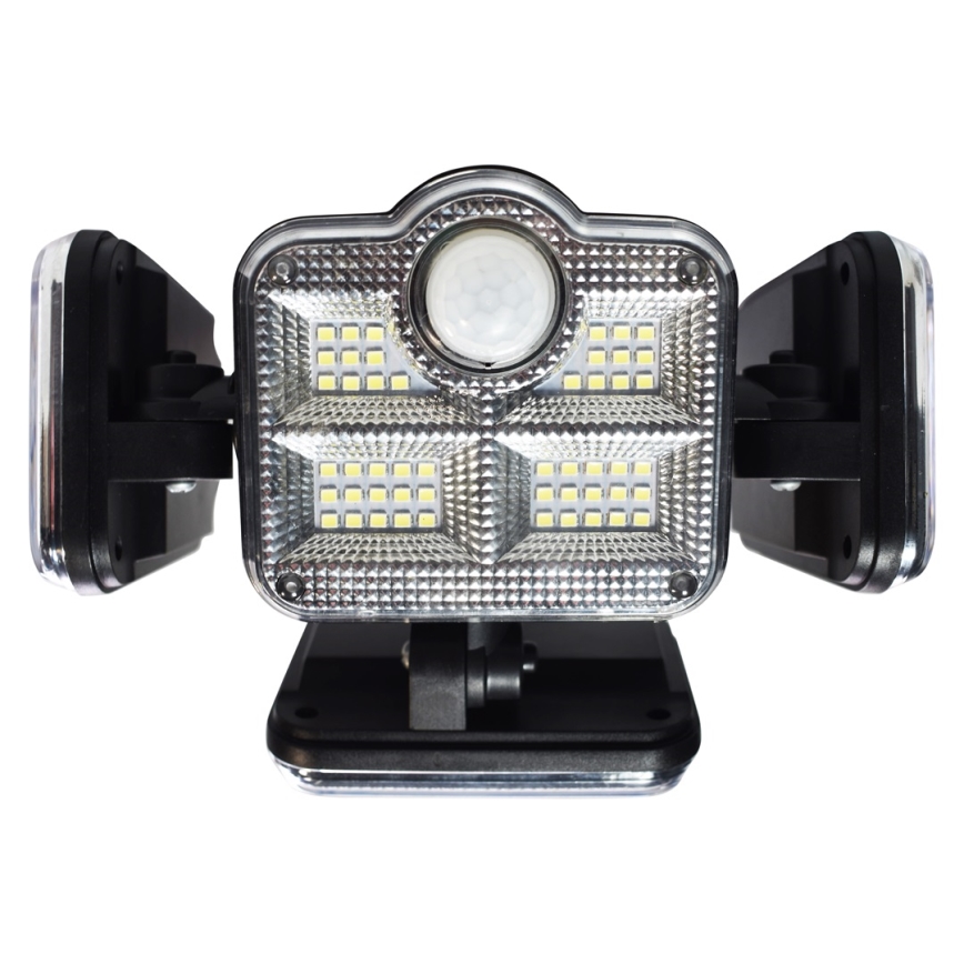 LED Aurinkovalonheitin liike- ja hämärätunnistimella LED/30W/3,7V 2400 mAh IP47 + kauko-ohjaus