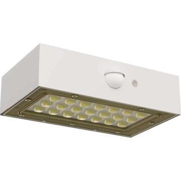 LED Aurinkovalonheitin liiketunnistimella LED/3,7V 1200mAh 4000K IP65 valkoinen