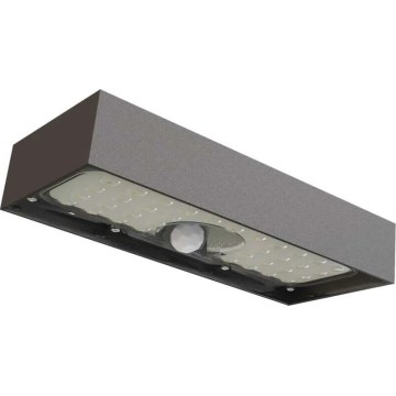 LED Aurinkovalonheitin liiketunnistimella LED/3,7V 3000mAh 4000K IP65 musta
