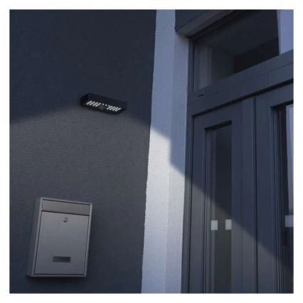 LED Aurinkovalonheitin liiketunnistimella LED/3,7V 3000mAh 4000K IP65 musta