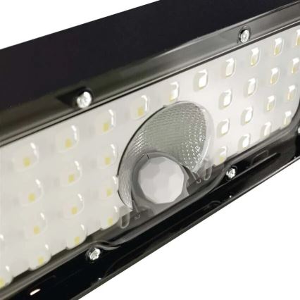 LED Aurinkovalonheitin liiketunnistimella LED/3,7V 3000mAh 4000K IP65 musta