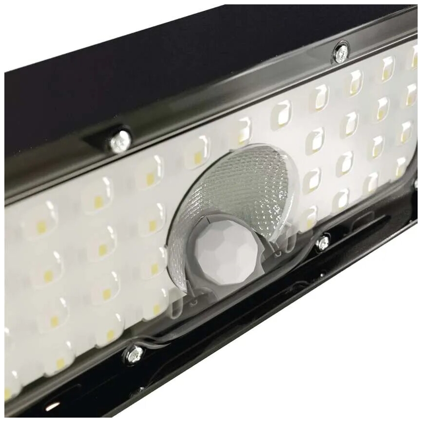 LED Aurinkovalonheitin liiketunnistimella LED/3,7V 3000mAh 4000K IP65 musta