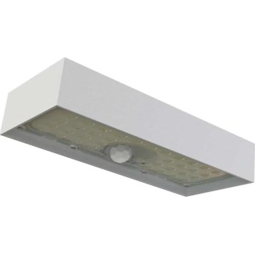 LED Aurinkovalonheitin liiketunnistimella LED/3,7V 3000mAh 4000K IP65 valkoinen