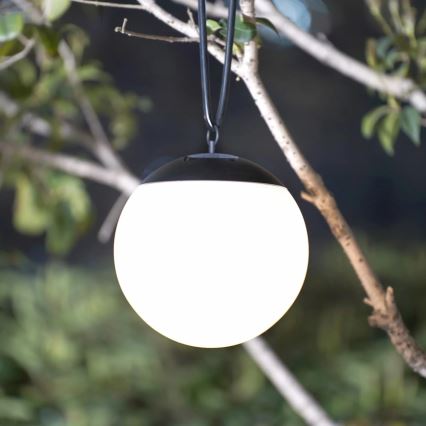 LED Aurinkovoimariippuvalo KIARA LED/1,2V IP44 musta