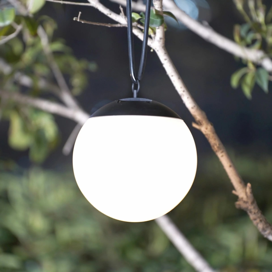 LED Aurinkovoimariippuvalo KIARA LED/1,2V IP44 musta