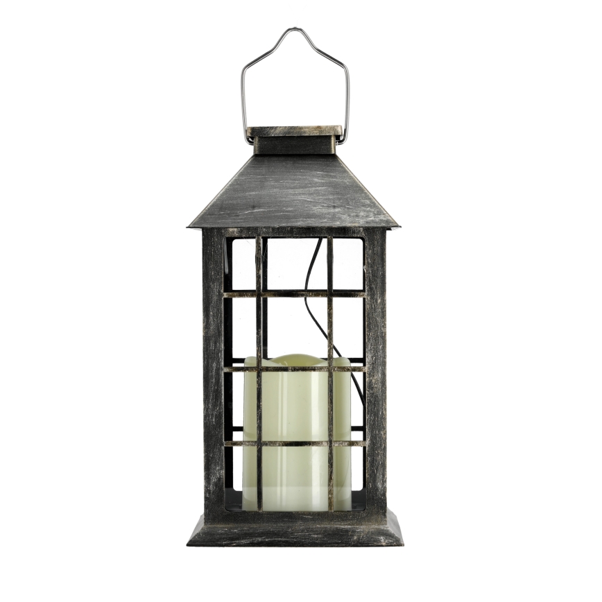 LED Aurinkovoimariippuvalo LED/0,02W/1,2V 1xAA 2700K IP44 200 mAh patina