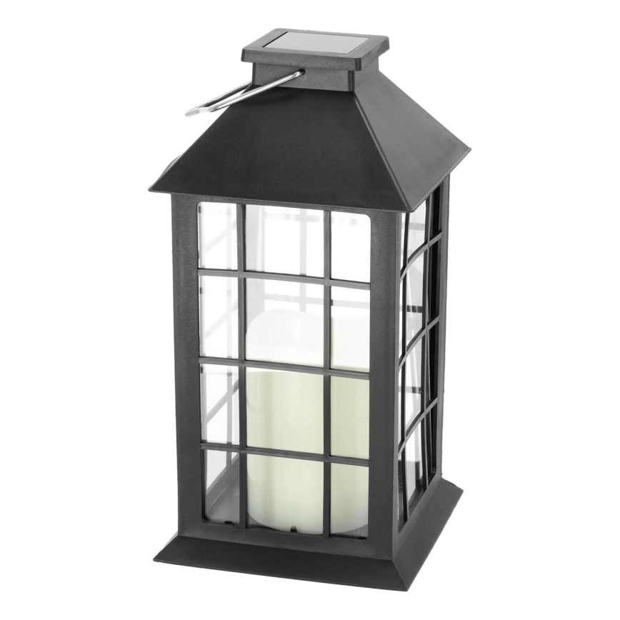 LED Aurinkovoimariippuvalo LED/0,02W/1,2V 2700K IP44 musta