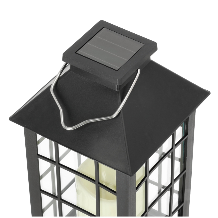 LED Aurinkovoimariippuvalo LED/0,02W/1,2V 2700K IP44 musta