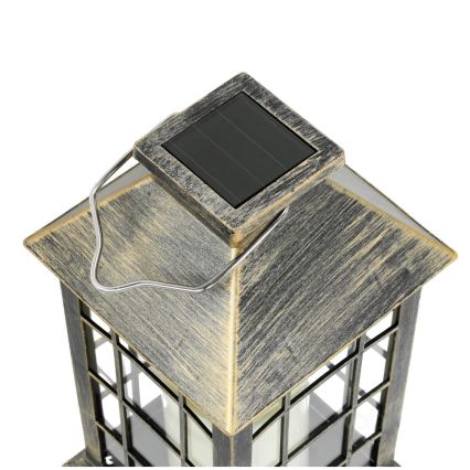 LED Aurinkovoimariippuvalo LED/0,02W/1,2V 2700K IP44 patina