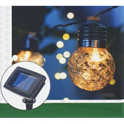 LED Aurinkokennoketju 10xLED/1,2V 2,2 m IP44