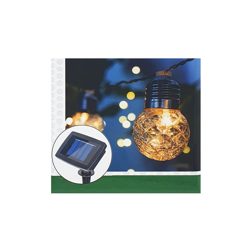 LED Aurinkokennoketju 10xLED/1,2V 2,2 m IP44