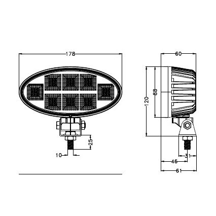 LED Auton kohdevalo BLACK LED/160W/10-30V IP69 5700K soikea