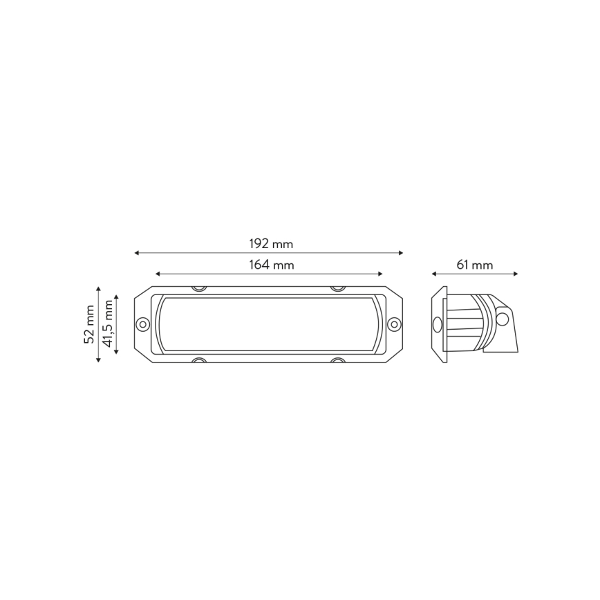LED Auton kohdevalo DUO BLACK LED/32W/9-36V IP69 6000K suorakulmainen