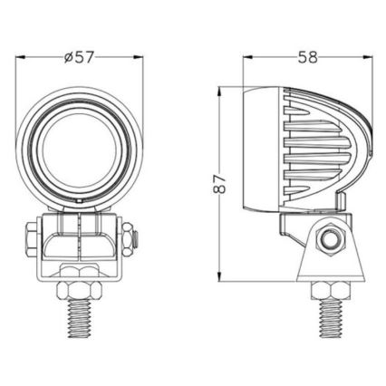 LED-auton kohdevalo OSRAM LED/10W/10-30V IP68 5700K
