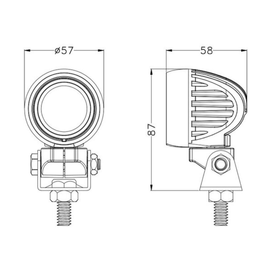 LED-auton kohdevalo OSRAM LED/10W/10-30V IP68 5700K