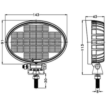 LED-auton kohdevalo OSRAM LED/32W/10-30V IP68 5700K