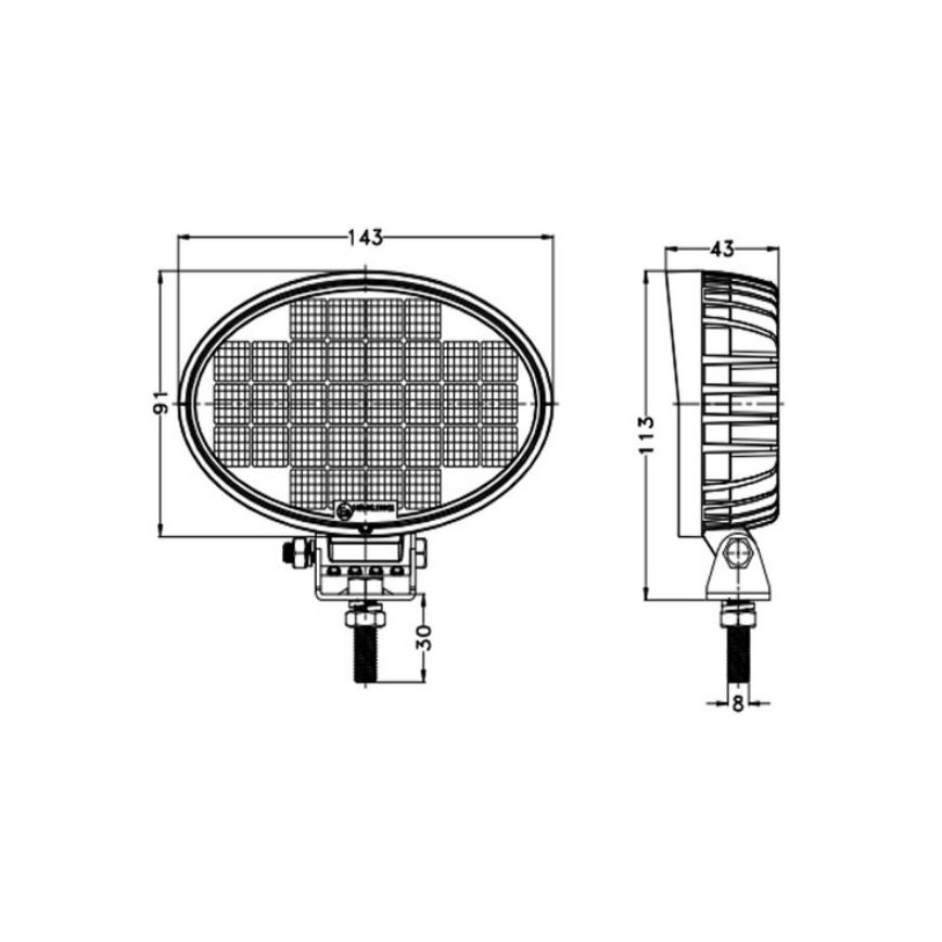 LED-auton kohdevalo OSRAM LED/32W/10-30V IP68 5700K