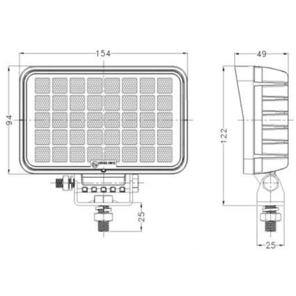 LED-auton kohdevalo OSRAM LED/40W/10-30V IP68 5700K