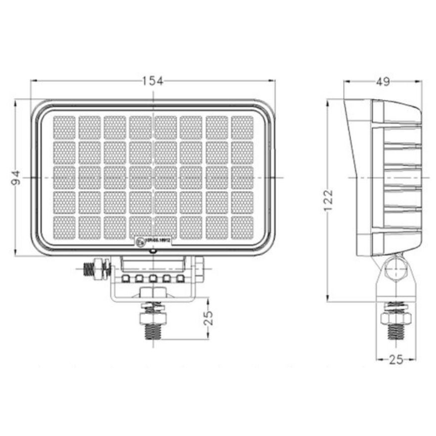 LED-auton kohdevalo OSRAM LED/40W/10-30V IP68 5700K