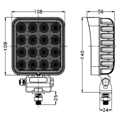 LED-auton kohdevalo OSRAM LED/64W/10-30V IP68 5700K