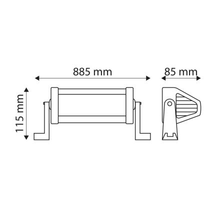 LED-auton työvalopalkki EPISTAR LED / 180W / 10-30V IP67 6000K