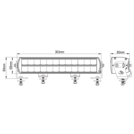 LED Auton valoramppi BLACK OFF ROAD LED/120W/9-36V IP69 6000K